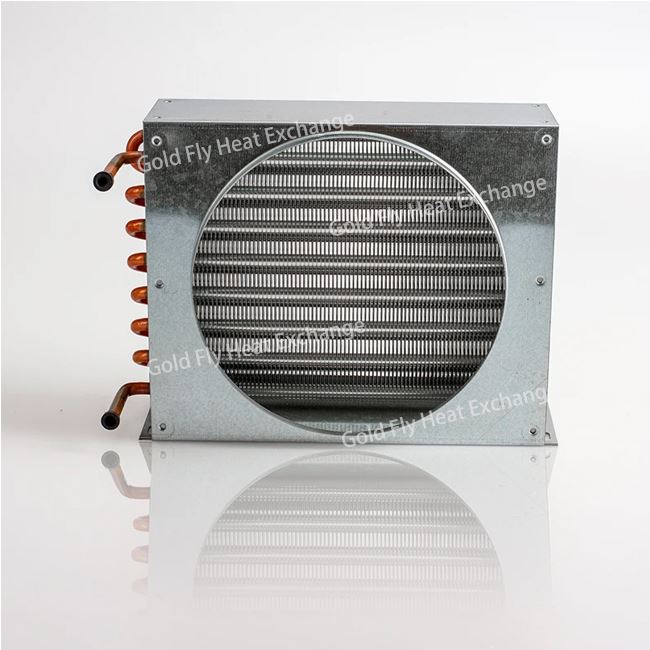 Commercial Display Freezer Copper Tube Finned Condenser