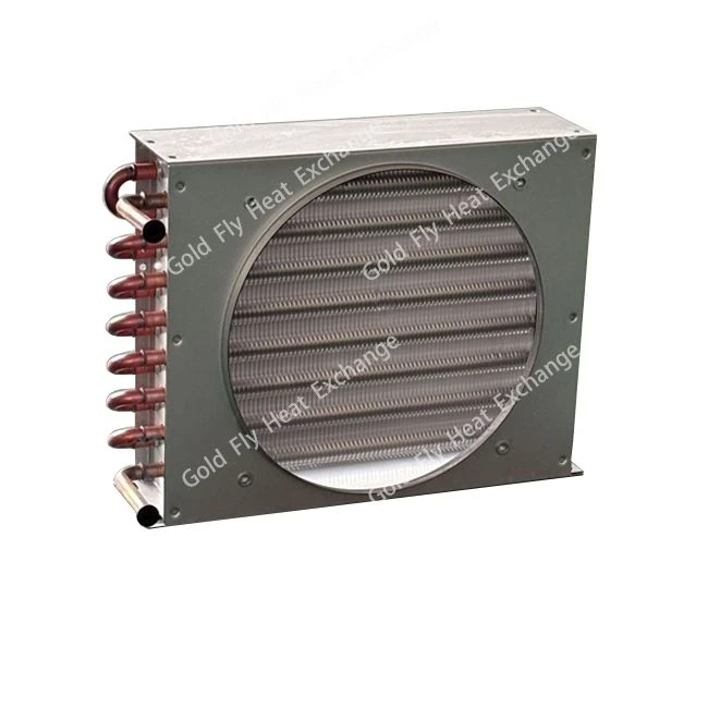 2 Rows 8 Holes Copper Tube Condenser With Shell