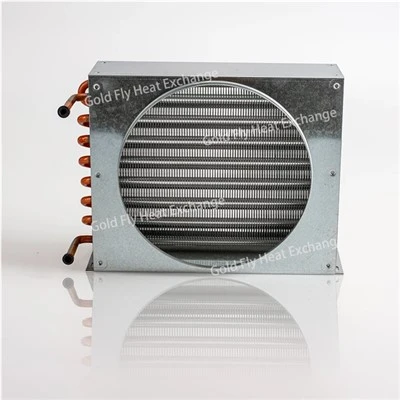 Commercial Display Freezer Copper Tube Finned Condenser